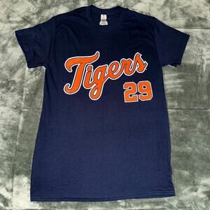 Gildan MLB Detroit Tigers Tarik Skubal #29 T-Shirt Mens Small Navy Blue Baseball